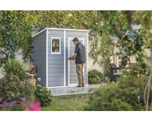 KETER Gartenhaus Gerätehaus Manor Pent 6x4 inkl. Fußboden Haus 175 x 103 cm grau - 4306517525934