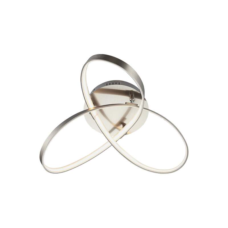 Lindby Deckenlampe Saliha LED Lampe dimmbar nickel matt 52,5cm warmweiß 3000K - 4251096537055