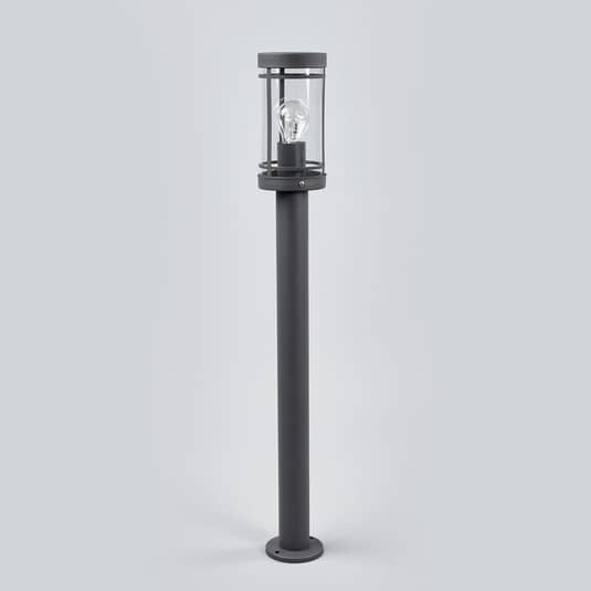 Lindby Wegelampe Djori in Dunkelgrau Gartenleuchte Sockelleuchte Wegelicht E27 - 4251096528701