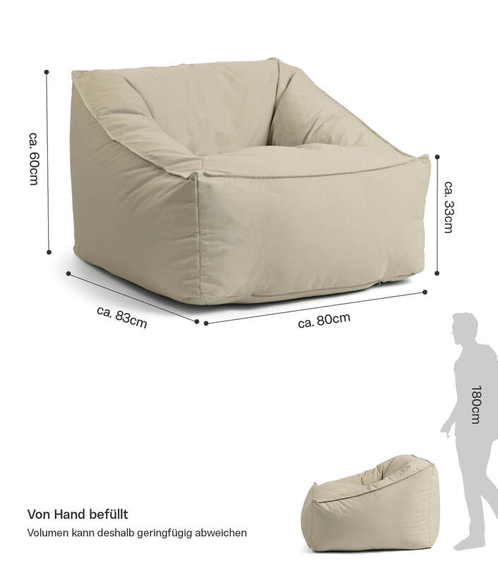 mokebo Sitzsack Sessel Outdoor Der Sunnyboy Sandfarben Outdoorstoff strukturiert - 4262436126723