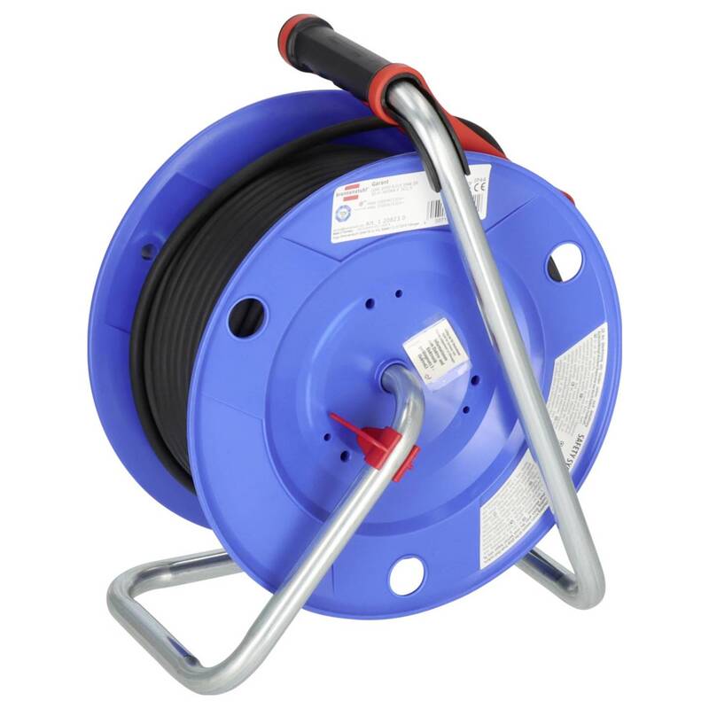 Brennenstuhl Kabeltrommel 50m Schutzkontakt-Stecker 3-fach IP44 Schwarz Rolle - 4007123012022