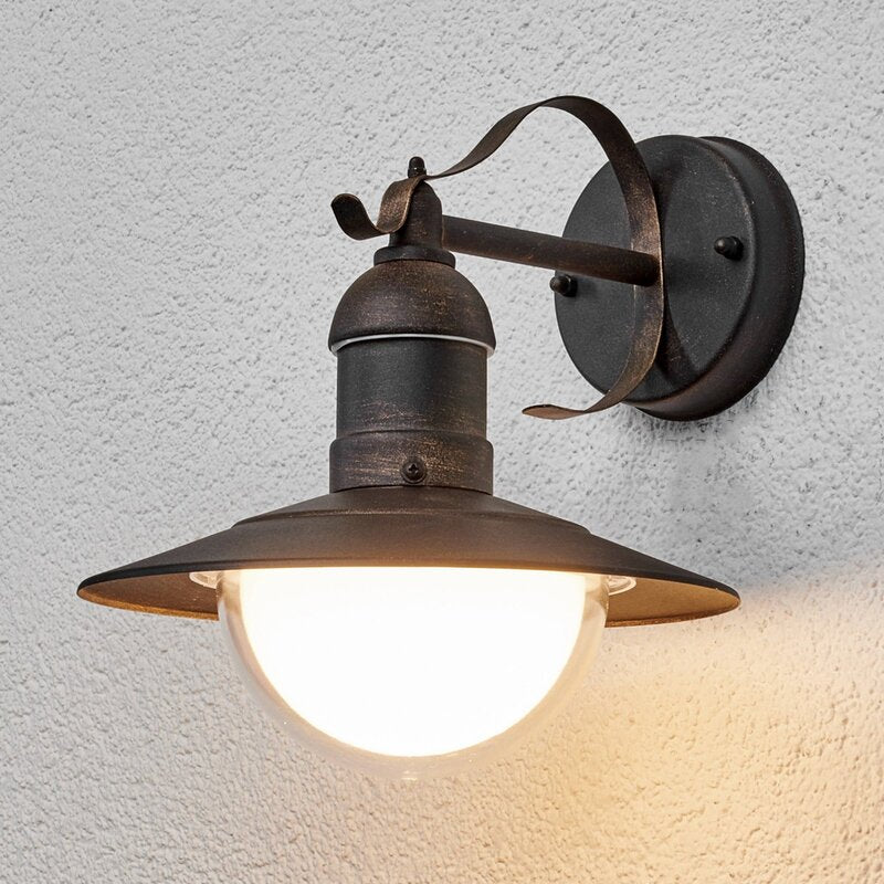 Lindby Außenwandleuchte Wandleuchte Clea LED Gartenlampe Kupfer 24cm IP44 - 4251096502633