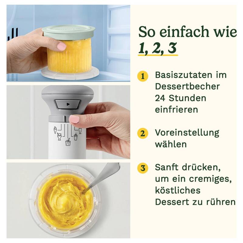 Cuisinart Eismaschine FreezeWand Eiscreme Slushie Sorbet Dessertbecher weiß - 3030050196603