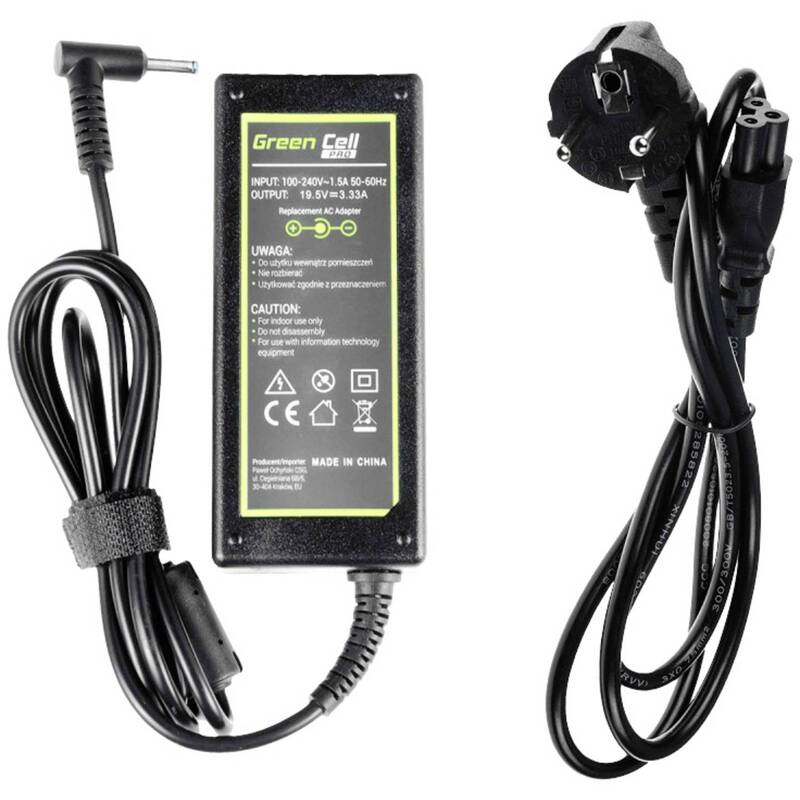 Green Cell PRO Netzteil Ladegerät Notebook HP Schwarz Stromversorgung Kabel 65 W - 5902719425516