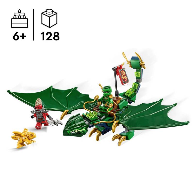 LEGO NINJAGO Lloyds grüner Walddrache Spielset mit 2 Minifiguren und Drachenbaby - 5702017815640