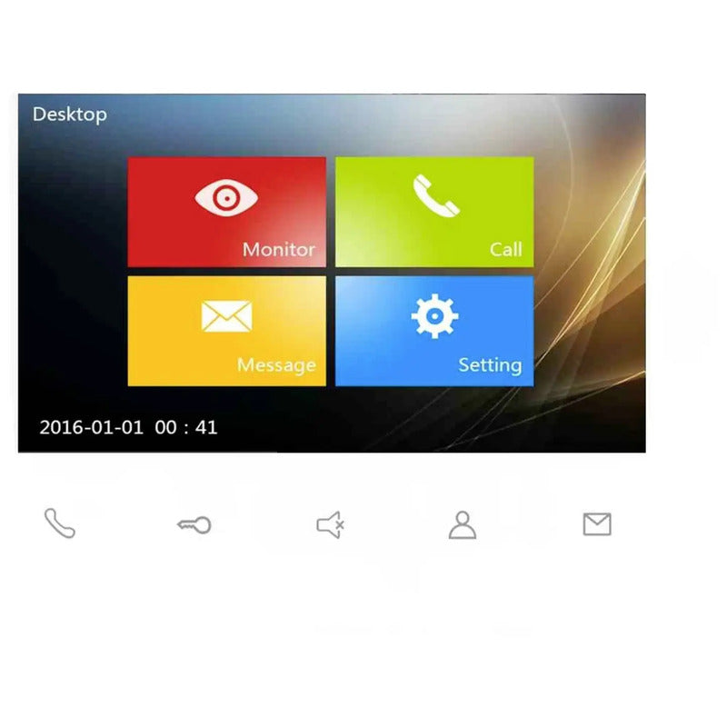 HHG Türsprechanlagen Zubehör Monitor Touch Farbdisplay 17,78cm Weiß Wandmontage - 6971825873831