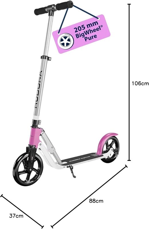 HUDORA Roller Scooter Tretroller BigWheel Pure Aluminium klapp SIEHE TEXT/FOTO - 4005998859483