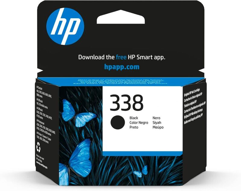 Original HP 338 Black Ink Cartridges (C8765ee) - 0884962780510
