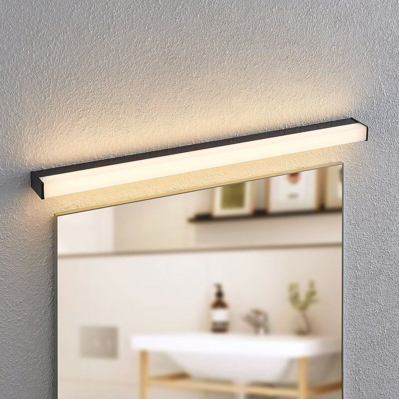 Lindby Ulisan LED-Badwandleuchte Wandlampe Badleuchte Lampe eckig 9W schwarz - 4251911718706