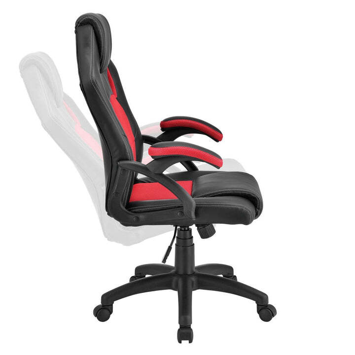 Racing Schreibtischstuhl Montreal ergonomisch gepolstert Rot höhenverstellbar - 4260304763186