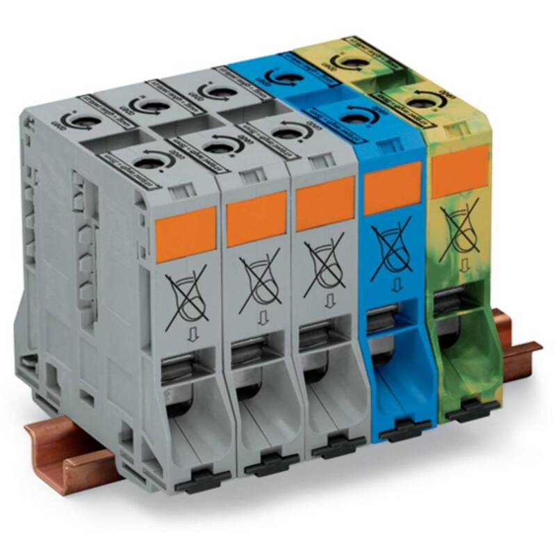 WAGO Drehstromset 285-199 Mehrfarbig 1 St. Federzuganschluss Hutschiene 1000V - 4045454204396