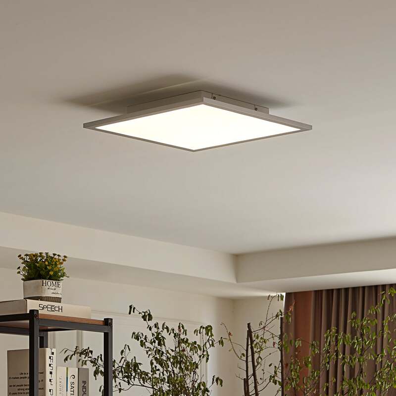 Lindby LED Deckenlampe Deckenleuchte Livel Lampe Leuchte silber 40x40cm 4000K - 4251096528367