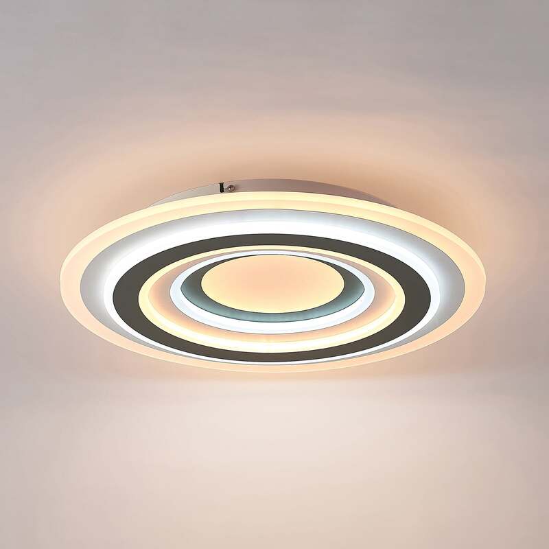 Lindby Deckenleuchte Jazmina LED Lampe dimmbar CCT anthrazit Ø50cm 5390lm - 4251096595185