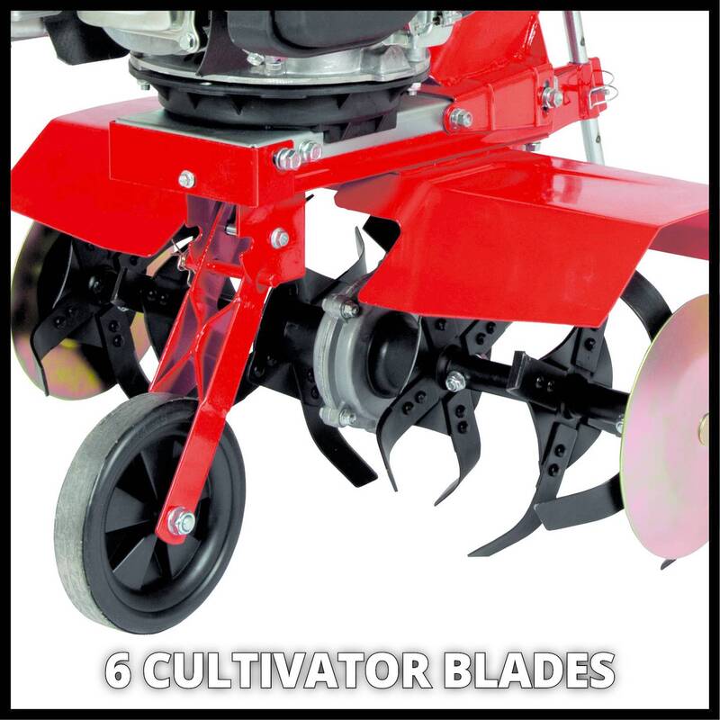 Einhell Benzin-Bodenhacke GC-MT 2560 LD Gartenwerkzeug 2500W 6 Messer rot - 4006825646351