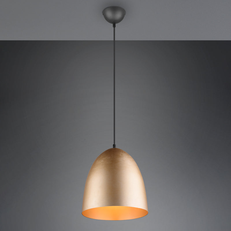 Reality Leuchten Hängeleuchte Tilda Hängelampe Lampe einflammig messing Ø 25 cm - 4017807522280