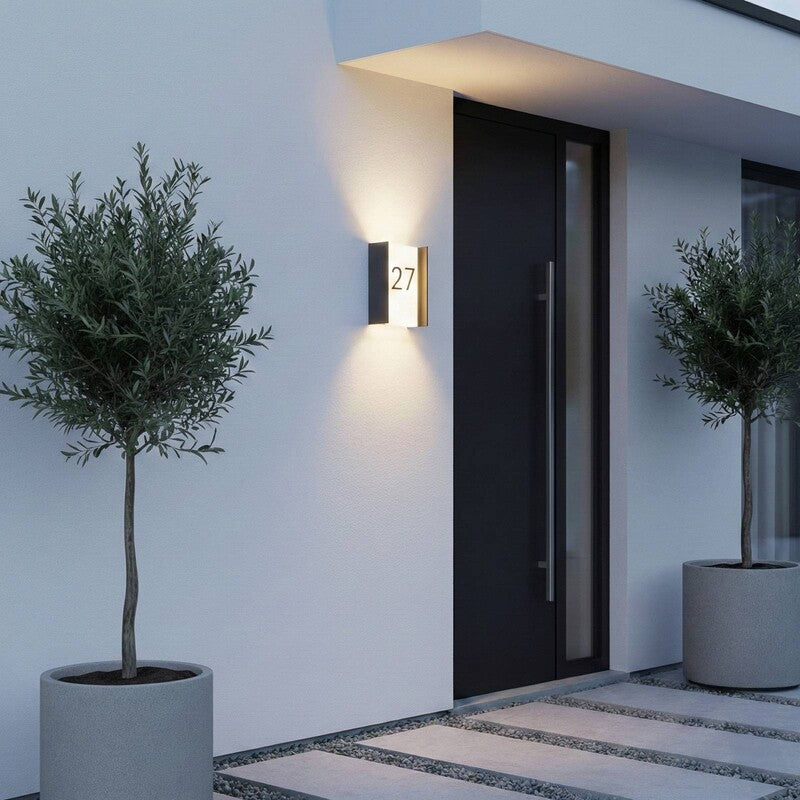 Lindby LED Outdoor Wall Lamp Selqa, House Number, Anthracite, IP65 - 4255830910319