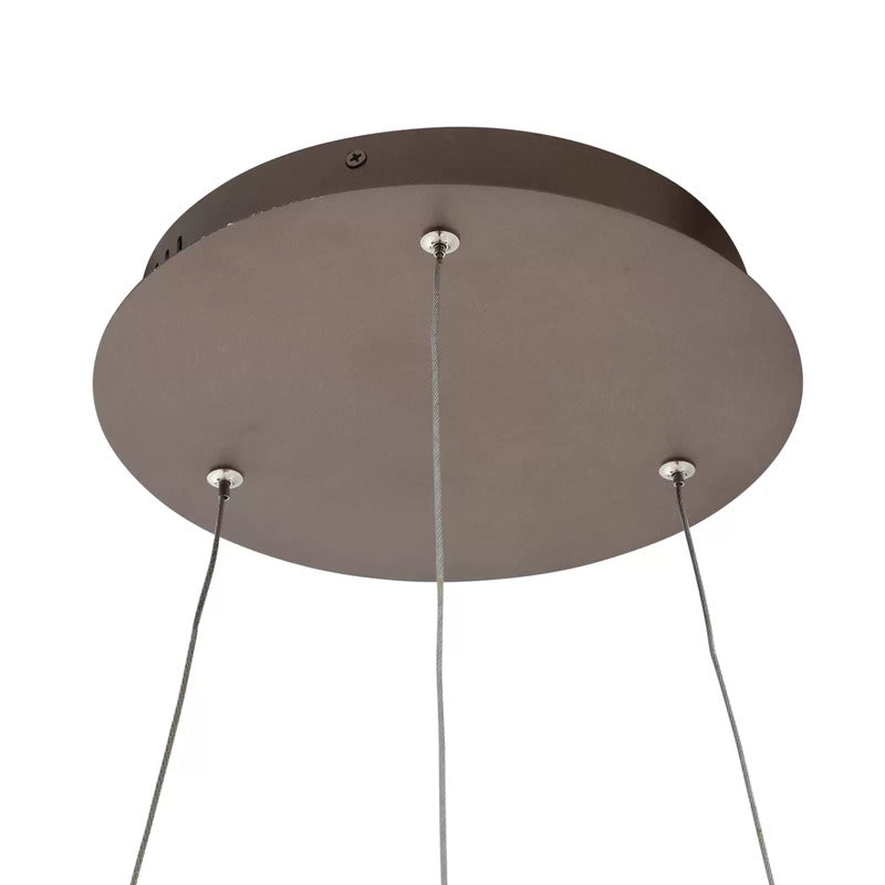 Lucande Hängeleuchte Yonam LED Pendelleuchte dimmbar braun 1-flg. CCT 60cm - 4251911778434