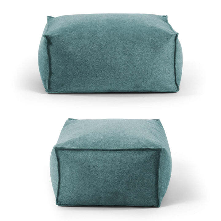 mokebo Indoor Pouf Der Ruhepouf leichter Hocker Sitzpouf Beistelltisch Petrol - 4260669187542