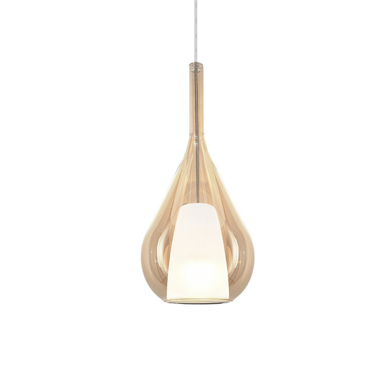 Ideal Lux Pendellampe Hängelampe Kalique 3 Amber Kunststoff extern dimmbar LED - 8021696360058