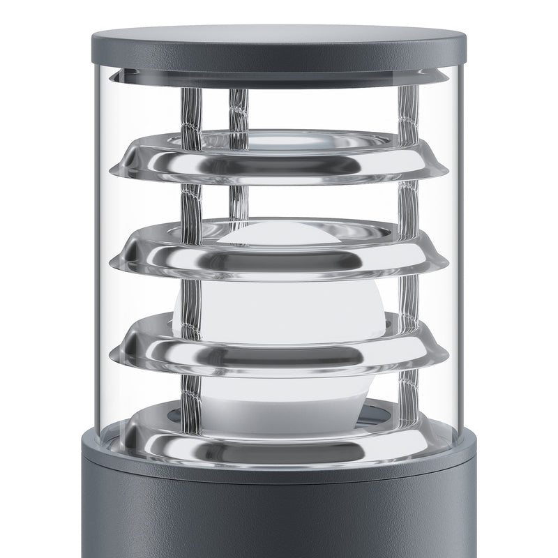Maytoni Sockelleuchte Bronx grau Designer-Leuchte dimmbar Aluminium IP54 25cm - 4251110030739