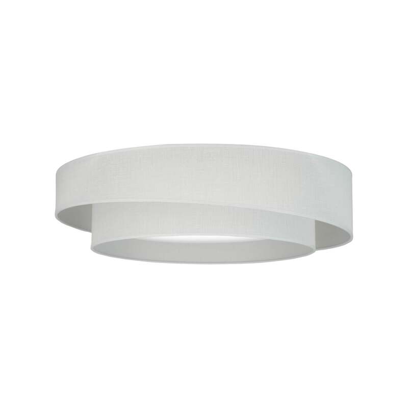 DUOLLA Deckenleuchte Deckenlampe LED Luneta weiß Fernbedienung dimmbar Textil 60 - 5905317606448