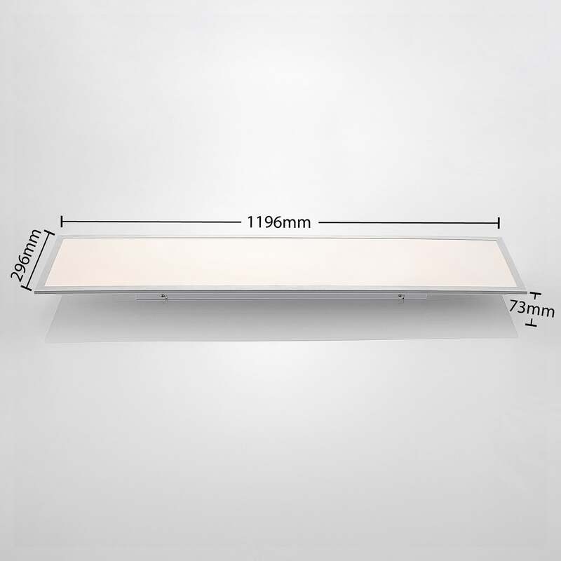 Lindby LED-Panel Stenley dimmbar CCT 120x30cm silber weiß 36W 3000-6500K 3000lm - 4251096571585