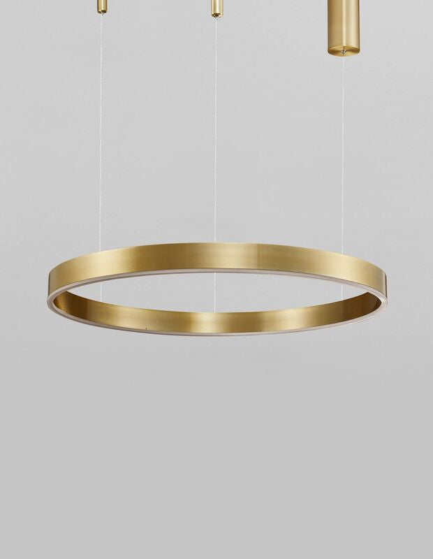 Nova Luce Pendelleuchte Hängeleuchte MOTIF LED Warmweiß Messing dimmbar 200x80cm - 5212017421951