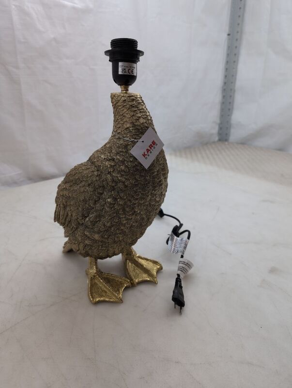 KARE Tischleuchte Animal Duck Ente Lampe E27 schwarz gold 58cm witziges Design - 4025621527022