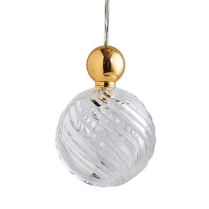 B-Ware EBB & FLOW Uva Pendelleuchte Leuchte Kristall Lampe Swirl Gold Einzelbaldachin