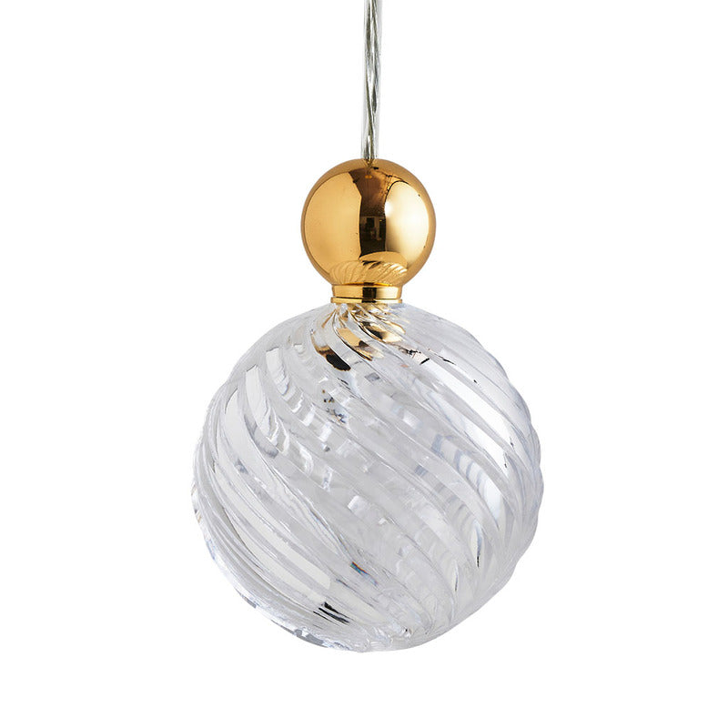 EBB & FLOW Uva Pendelleuchte Leuchte Kristall Lampe Swirl Gold Einzelbaldachin - 5711863122093