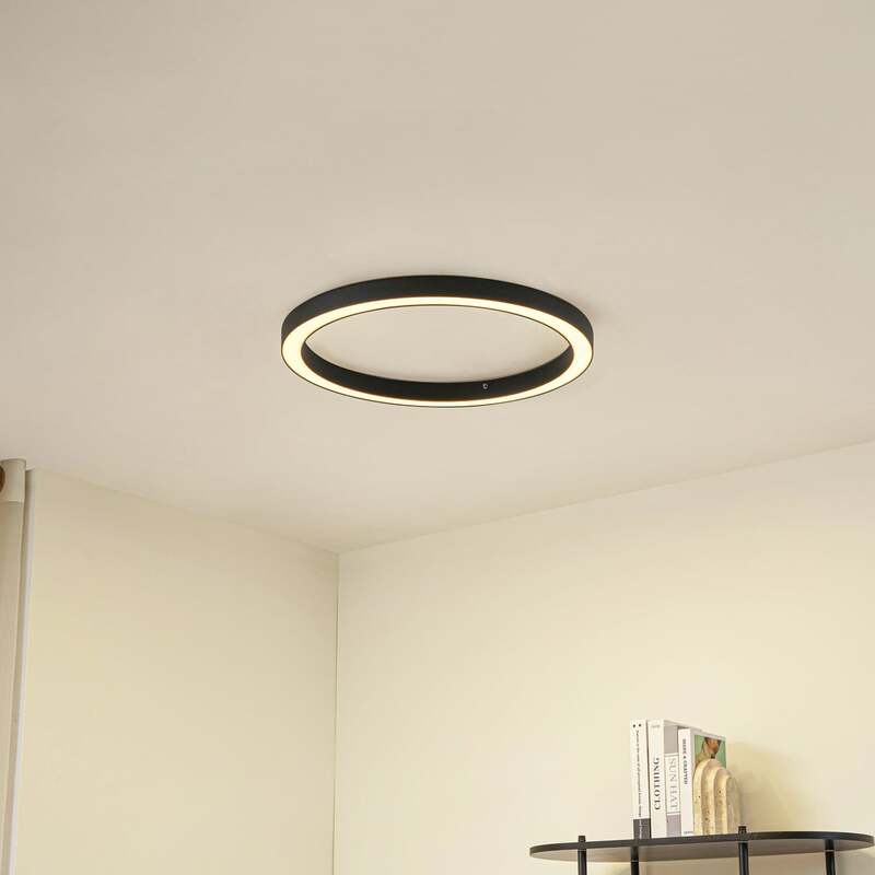 Lucande Deckenleuchte Lampe LED schwarz Fernbedienung dimmbar Eisen Kunststoff - 4255830900648