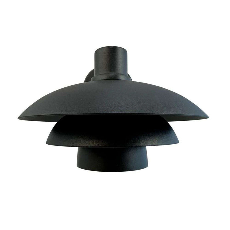 Dyberg Larsen Außenwandleuchte Morph 24 cm schwarz Metall IP44 - 5704709082316