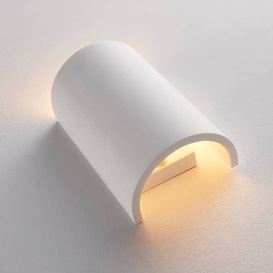 Lindby Colja Gipswandleuchte Wandleuchte Wandlampe Wandlicht Lampe weiß halbr219 - 4251096533637