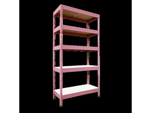 B-Ware Schwerlast-Steckregal Rivet M 180x90cm 210kg Traglast Regal Rosa HDF Modular