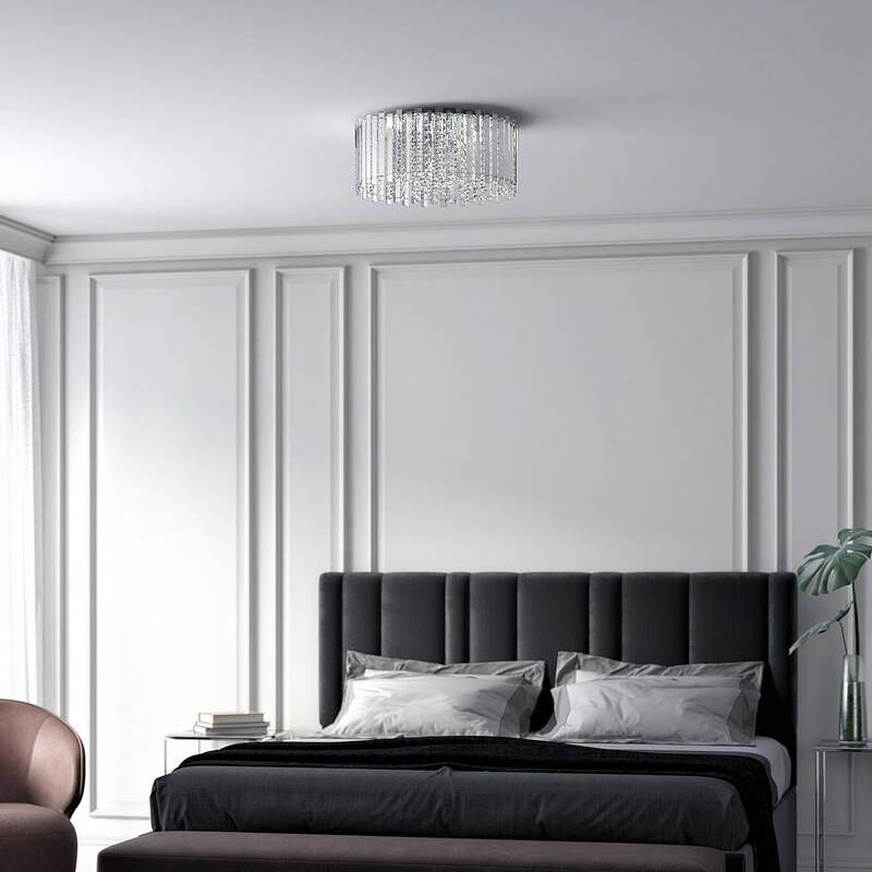 Lucande Deckenleuchte Limana LED Lampe Leuchte dimmbar chrom Ø50cm 6-flammig - 4251911700725