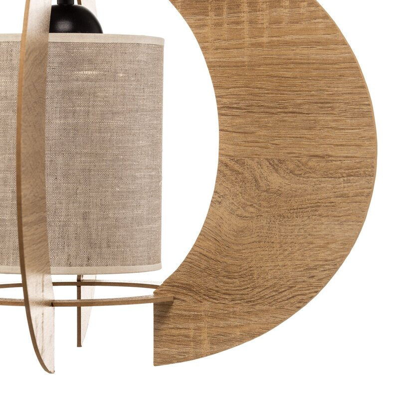 SIGMA Deckenleuchte Modern C M Deckenlampe Leuchte Lampe mit Holz-Lamellen Ø50cm - 5902335267927