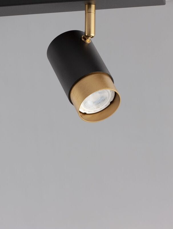 Nova Luce Deckenleuchte Strahler Lampe POGNO GU10 LED 3-fach Schwarz dimmbar - 5212017430854