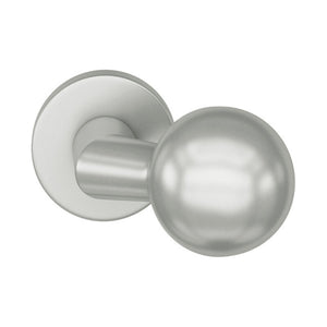 B-Ware FSB Türknopf auf Rosette Aluminium 50mm Silber Gekröpft Kugelknopf 0 23 0846