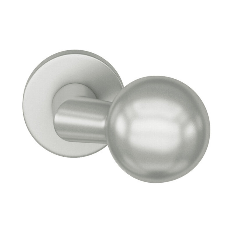 FSB Türknopf auf Rosette Aluminium 50mm Silber Gekröpft Kugelknopf 0 23 0846 - 4015354898254