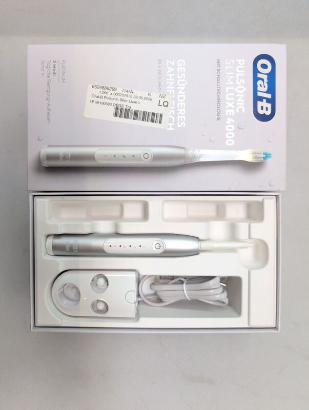 Oral-B Elektrische Zahnbürste Schallzahnbürste Pulsonic Slim Luxe 4000 Platin - 4210201305644