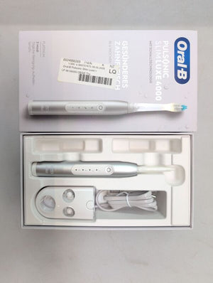 B-Ware Oral-B Elektrische Zahnbürste Schallzahnbürste Pulsonic Slim Luxe 4000 Platin