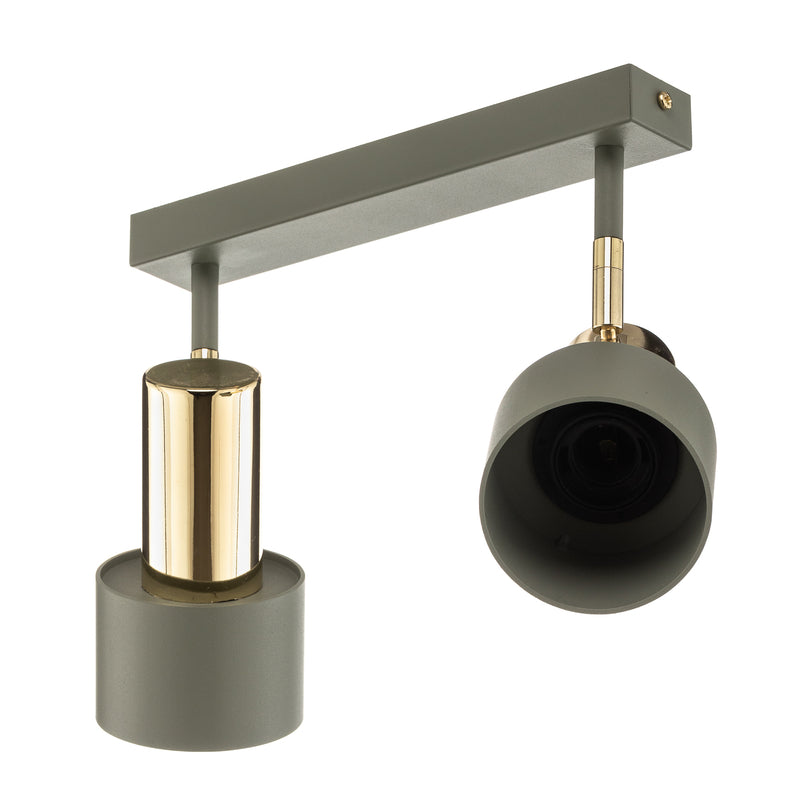 Euluna Deckenstrahler Deckenlampe Lampe Leuchte Destin zweiflammig grün/messing - 5902553215403