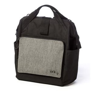 B-Ware TFK Wickeltasche Tasche Babybedarf Grau Flaschenhalter Rucksack Kinderwagen