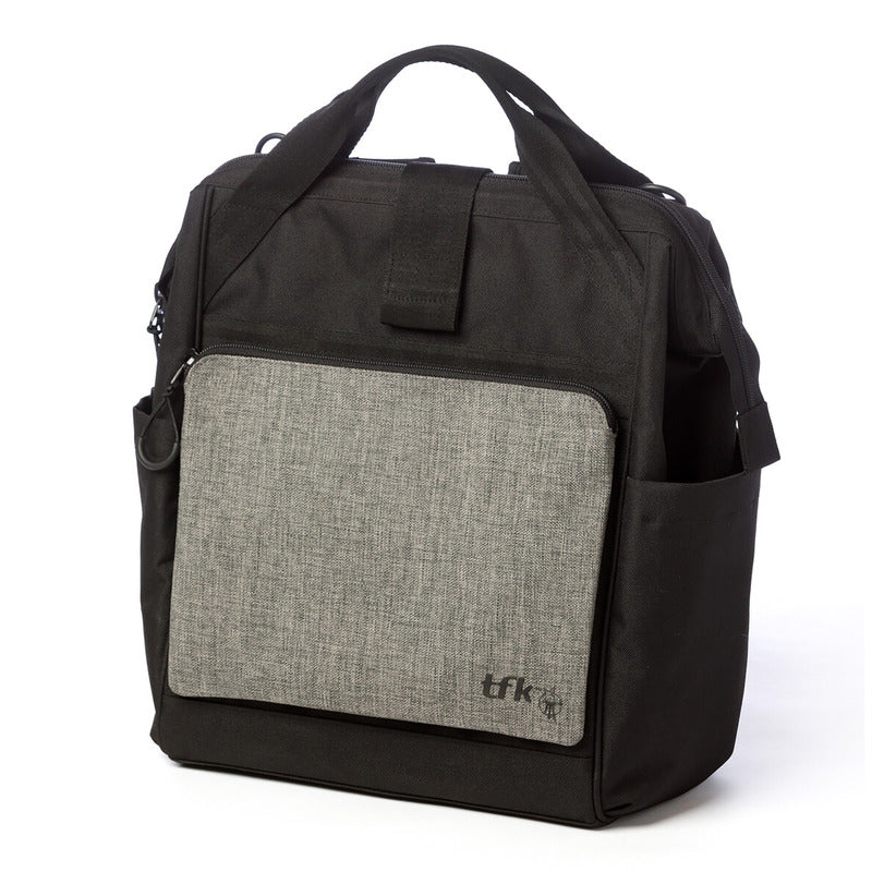 TFK Wickeltasche Tasche Babybedarf Grau Flaschenhalter Rucksack Kinderwagen - 4066239113283