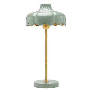 B-Ware PR Home Wells Tischleuchte aus Metall grün/gold Tischlampe Lampe Leuchte Licht