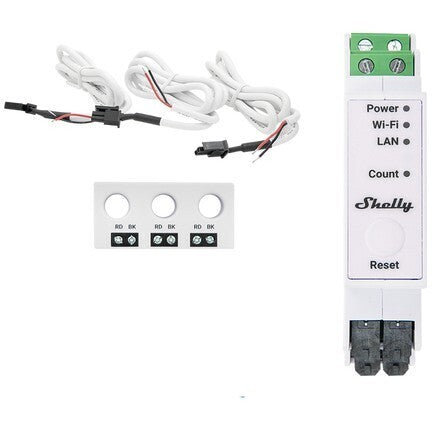 Shelly Pro 3EM-3CT63 Energiezähler Stromzähler 3-phasig Wi-Fi Bluetooth 500A - 3800235268193
