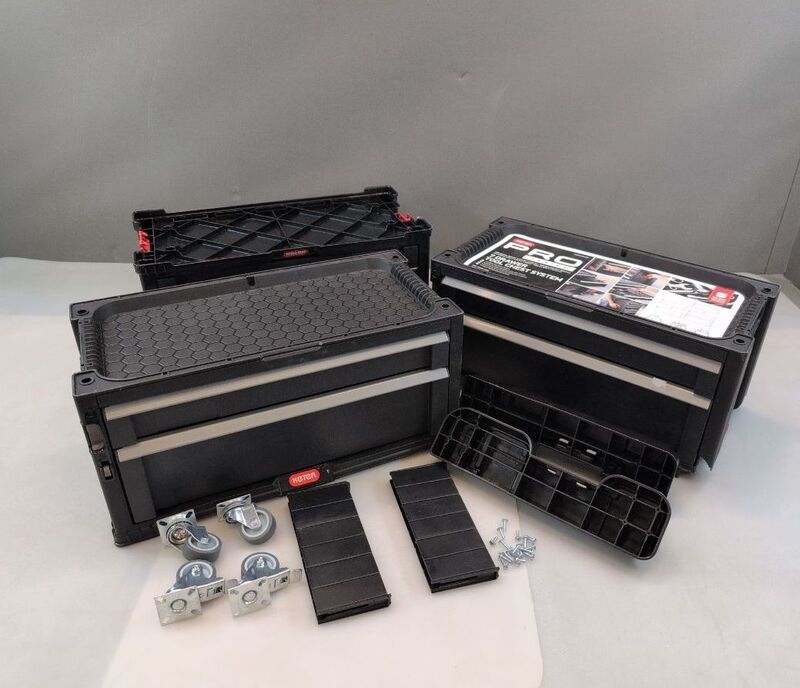 Keter Werkstattwagen schwarz 7 Schubladen Werkzeugwagen Handwerkzeug 60x38x83cm - 7290106925144