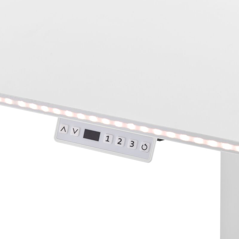 hjh OFFICE Schreibtisch Worktime Kid elektrisch höhenverstellbar RGB weiß 120x60 - 4064323108139