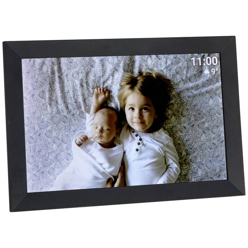 TFA Dostmann Bilderrahmen Digitaler Fotorahmen WiFi Frameo App 32 GB Schwarz - 4009816041340