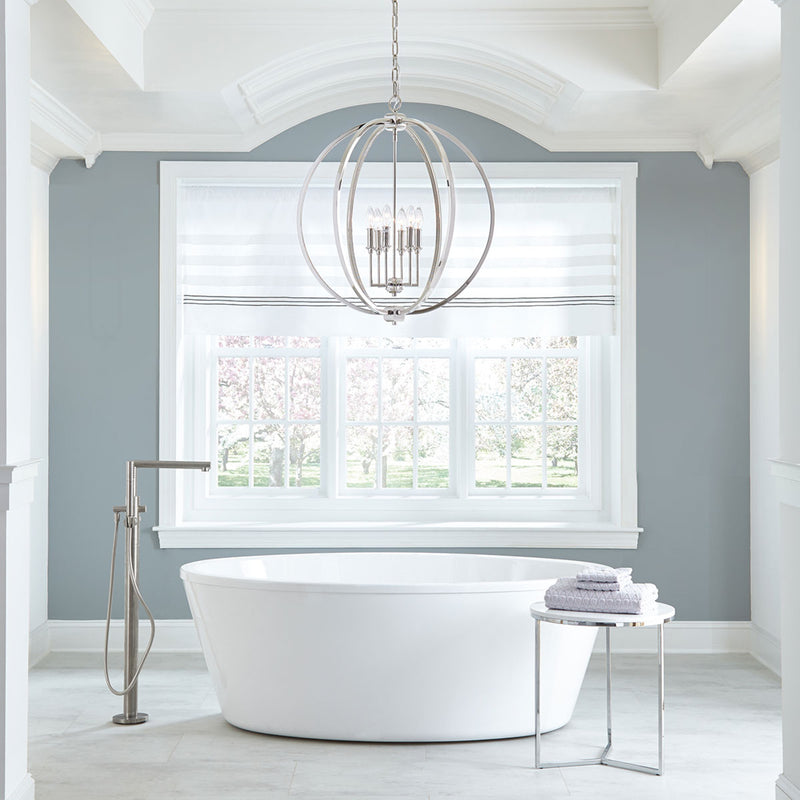 FEISS Corinne glanzvolle Hängeleuchte Hängelampe Deckenlampe mit Nickelfinish - 5024005280316